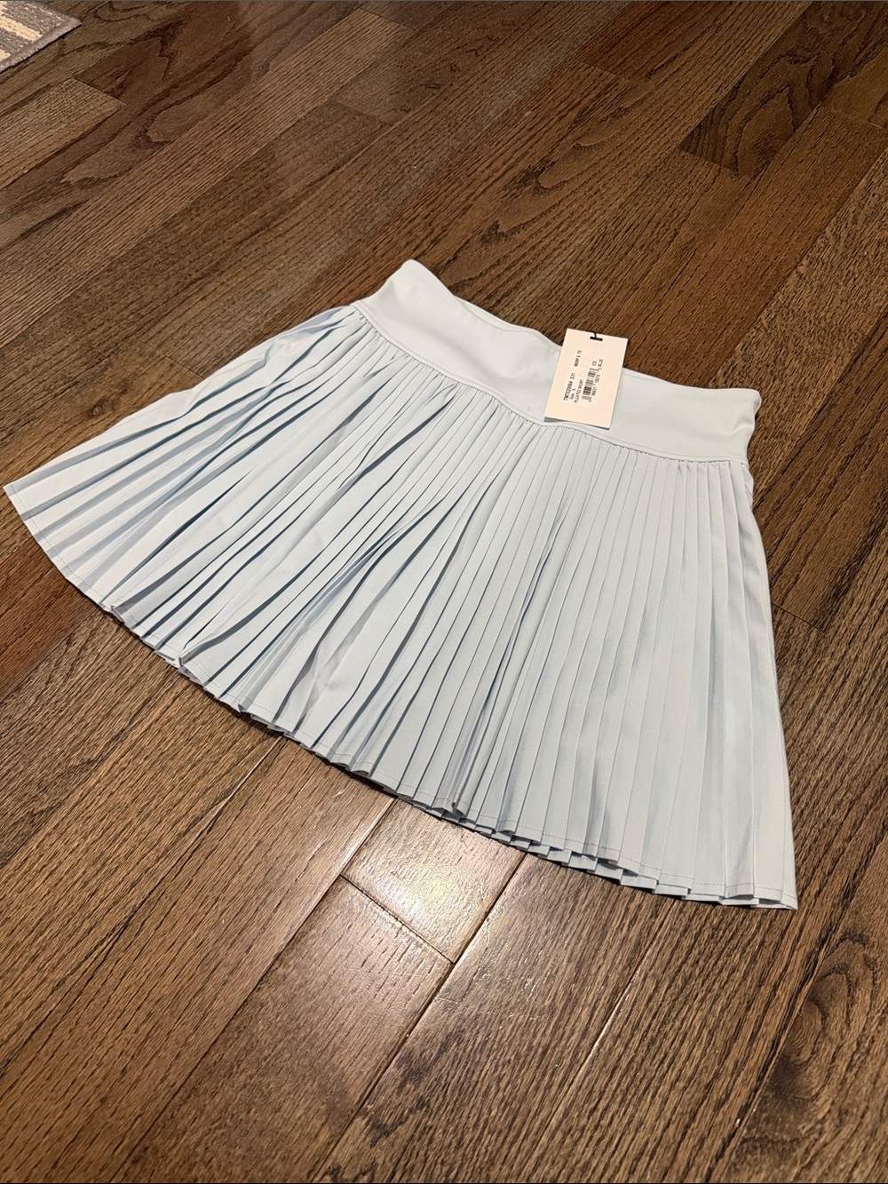 Thrive Ice Blue Pleated Mini Skirt Small Star Cutout Athletic Skort NWT small